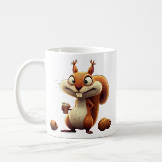 'Besetzt wie ein Eichhörnchen' Tasse (Links)