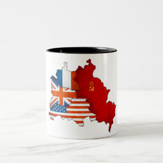 Besetzte Berlin-Tasse Zweifarbige Tasse