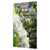 Besetzte Bienen bauen größere Boni weiße Blume Klemmbrett (Links)