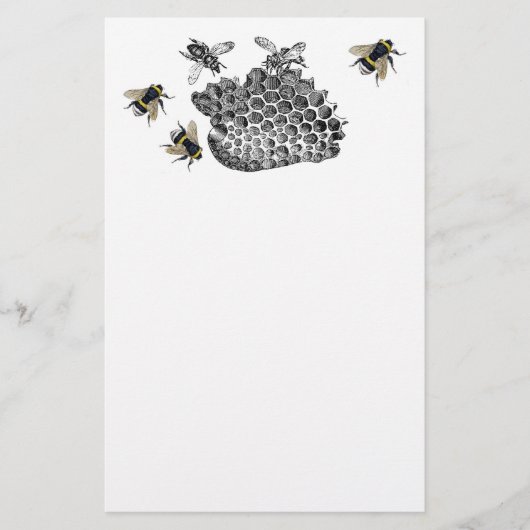 Besetzte Bienen Briefpapier (Vorderseite)