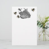Besetzte Bienen Briefpapier (Stehend Vorderseite)