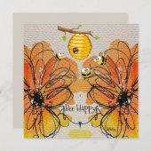 Besetzte Bienen Dankeskarte (Vorne/Hinten)