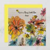 Besetzte Bienen Dankeskarte (Vorne/Hinten)