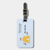 Besetzte Bienen mit ihrem Bienenstock Gepäckanhänger (Vorderseite vertikal)