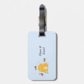 Besetzte Bienen mit ihrem Bienenstock Gepäckanhänger (Rückseite vertikal)