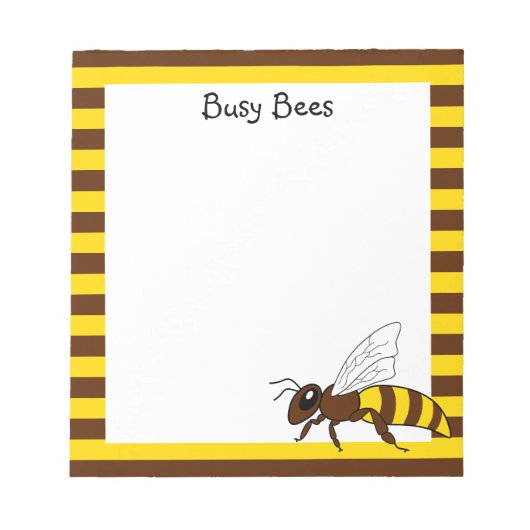 Besetzte Bienen Notepad Notizblock (Vorderseite)