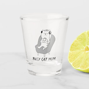 Besetzte Cat-Mama Schnapsglas