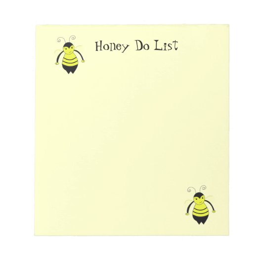 Besetzte Hummeln Honey Do List Notizblock (Vorderseite)