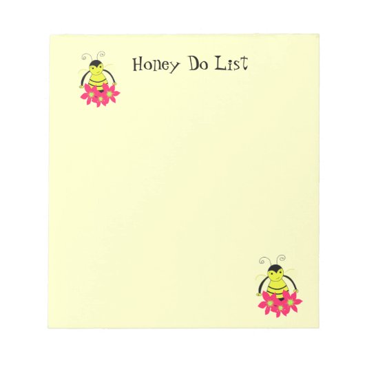 Besetzte Hummeln Honey Do List Notizblock (Vorderseite)