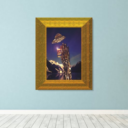 Besetzte Leinwand (Insitu (Holzboden))