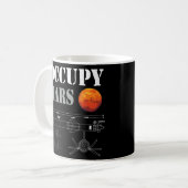 Besetzte Mars-Starship-Rakete Kaffeetasse (Vorderseite Links)