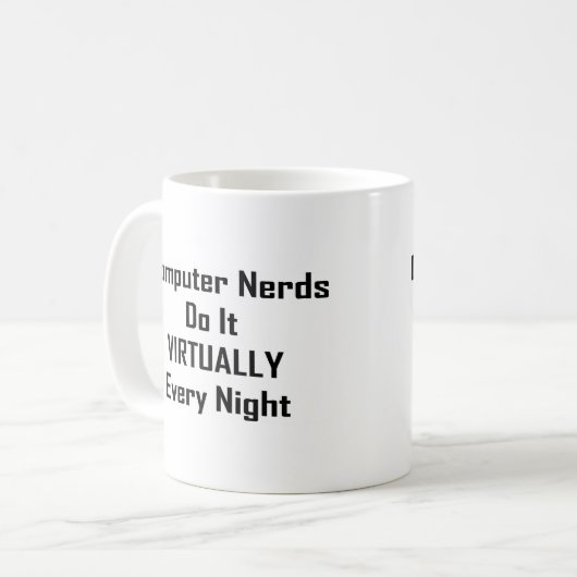 Besetzte Nerd Kaffeetasse (Vorderseite Links)