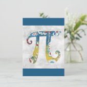 Besetzte Pi-Symbol-Grußkarte Karte (Stehend Vorderseite)