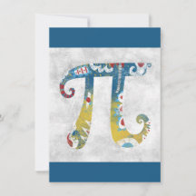 Besetzte Pi-Symbol-Grußkarte