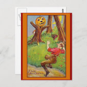 Besetzter Jack O'Lantern Halloween Karten & Postka (Vorne/Hinten)