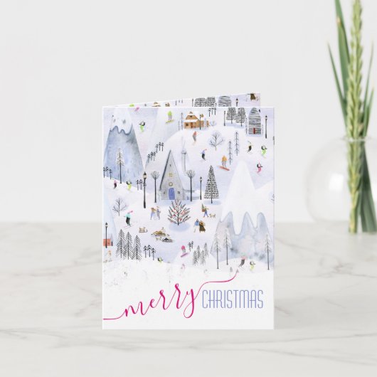 Besetztes Bergskidorf Frohe Weihnachten (Vorderseite)