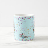 Besetztes Bookworm Girl Kaffeetasse (Mittel)