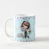 Besetztes Bookworm Girl Kaffeetasse (Links)