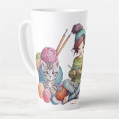 Besetztes Crocheting Milchtasse (Linke Ecke)