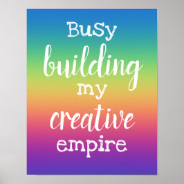 Besetztes Gebäude Mein Creative Empire Regenbogen Poster