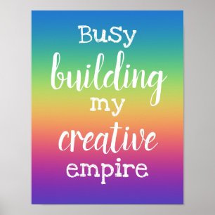 Besetztes Gebäude Mein Creative Empire Regenbogen Poster