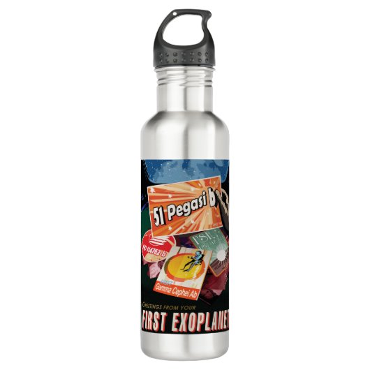 Besichtigen Sie das erste Exoplanet-System von auß Edelstahlflasche (Vorderseite)