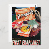 Besichtigen Sie das erste Exoplanet-System von auß Postkarte (Vorne/Hinten)