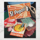 Besichtigen Sie das erste Exoplanet-System von auß Weinetikett (Einzelnes Label)