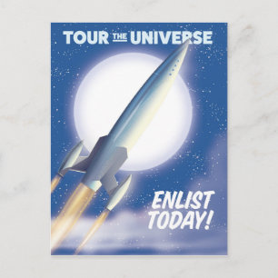 Besichtigen Sie das Universum! Melden Sie sich noc Postkarte