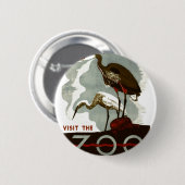 Besichtigen Sie den Zoo - WPA-Plakat - Button (Vorne & Hinten)