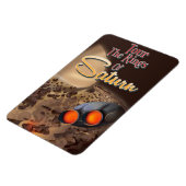 Besichtigen Sie die Ringe des Saturn Travel Poster Magnet (Linke Seite)