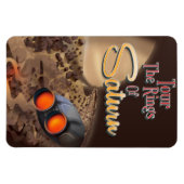 Besichtigen Sie die Ringe des Saturn Travel Poster Magnet (Horizontal)