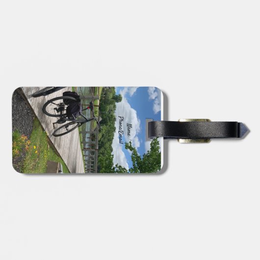 Besichtigung auf Fahrrädern Gepäckstück Gepäckanhänger (Rückseite horizontal)