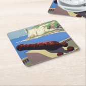 Besichtigung der Festung El Morro, Puerto Rico, Al Rechteckiger Pappuntersetzer (angewinkelt)