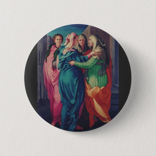 Besichtigung der Jungfrau von Pontormo Button (Vorderseite)
