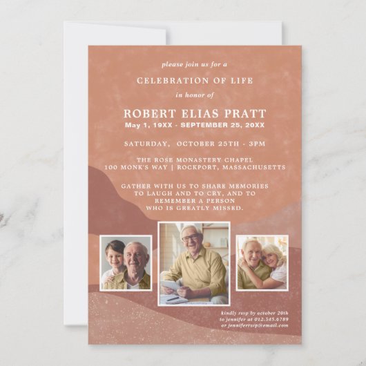 Besichtigung der Landschaft von Boho Einladung (Vorderseite)