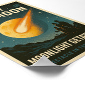 Besichtigung des Mondes - Retrofuturismus Lunar To Poster (Ecke)