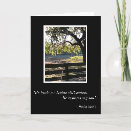 Beside the Still Waters - Psalms 23 Sympathy Card Karte (Vorderseite)