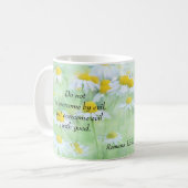 Besiege das Böse mit dem Guten - Römer 12:21 Kaffeetasse (Vorderseite Links)