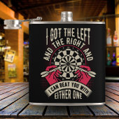 Besiege dich mit beiden Händen Dart Player Flask 6 Flachmann