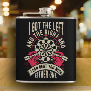 Besiege dich mit beiden Händen Dart Player Flask 6 Flachmann
