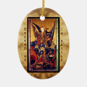 Besiegendes Teufel-Gebet St Michael Keramik Ornament