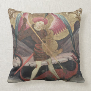 Besiegendes Übel St Michael, c.1480 (Tempera auf Kissen