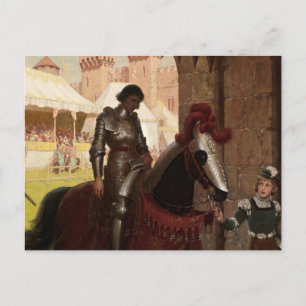 „Besiegt“ von Edmund Blair Leighton Postkarte