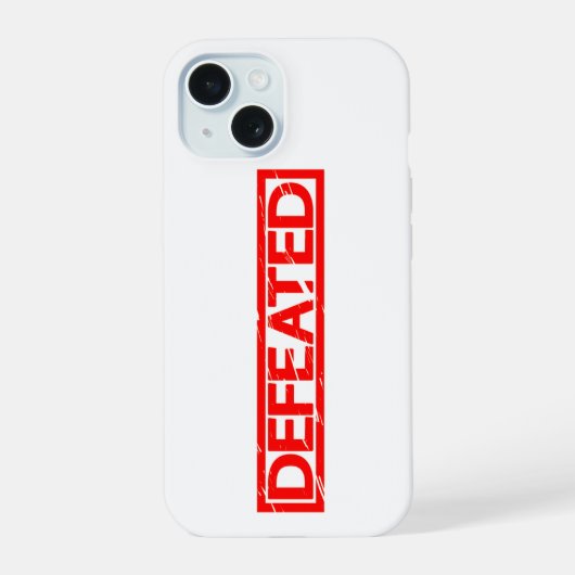 Besiegte Briefmarke iPhone 15 Hülle (Rückseite)