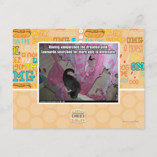 Besiegte das gefürchtete Rosa Postkarte