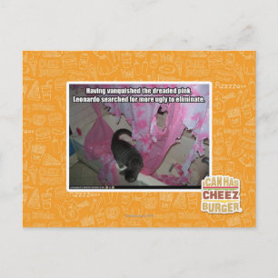Besiegte das gefürchtete Rosa Postkarte