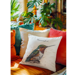 Besingen Sie den Kolibri mit Juwelen, individuell Kissen