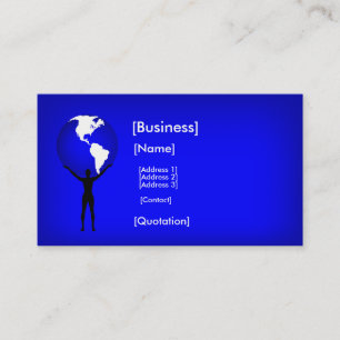Besitz der Earth Business Card Visitenkarte
