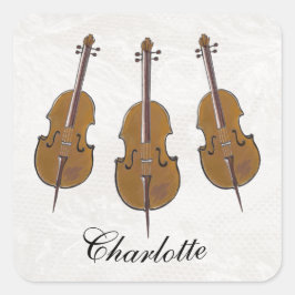 Besitz des Cello Quadratischer Aufkleber
